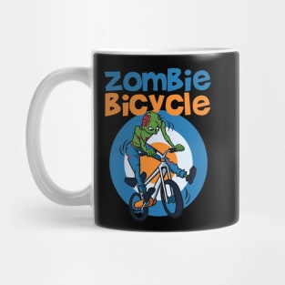 Zombie driving bicycle Mug